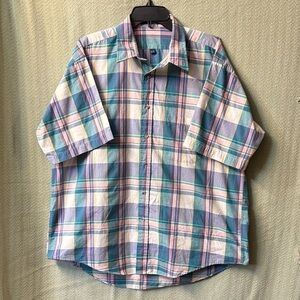 Casual Plaid Button-Down Shirt for Men
